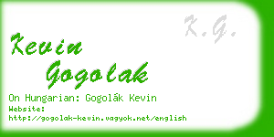 kevin gogolak business card